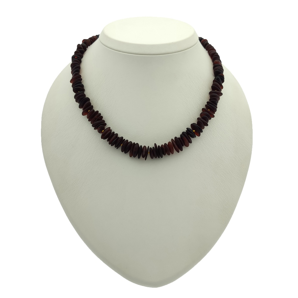 Бусы "Галька" из янтаря