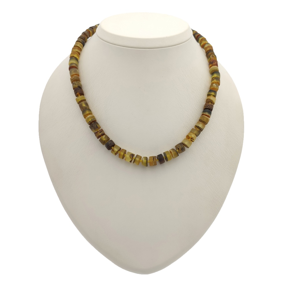 Бусы "Пеньки" из янтаря